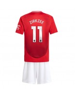 Manchester United Joshua Zirkzee #11 Domácí dres pro děti 2024-25 Krátký Rukáv (+ trenýrky)